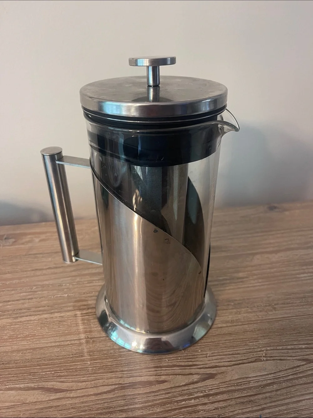 Stainless Steel Silver French Press Coffee Maker - Silver